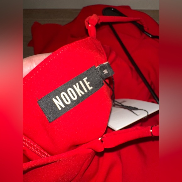 NWT NOOKIE ALLURE Red Cherry Midi Dress Size Medium - Picture 11 of 12